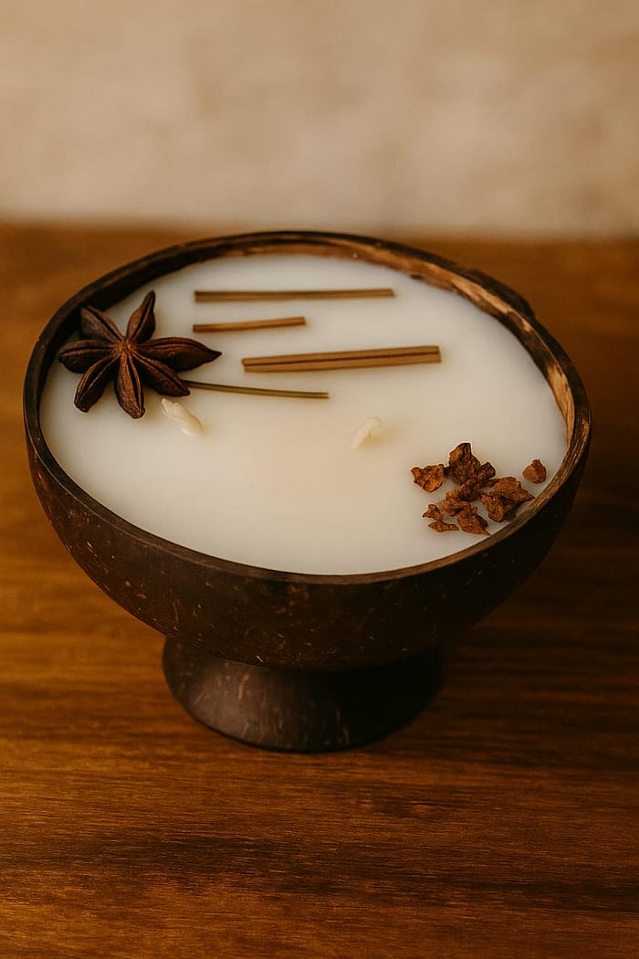 Coconut Shell Fragrance Candles (set of 3) - Image 2